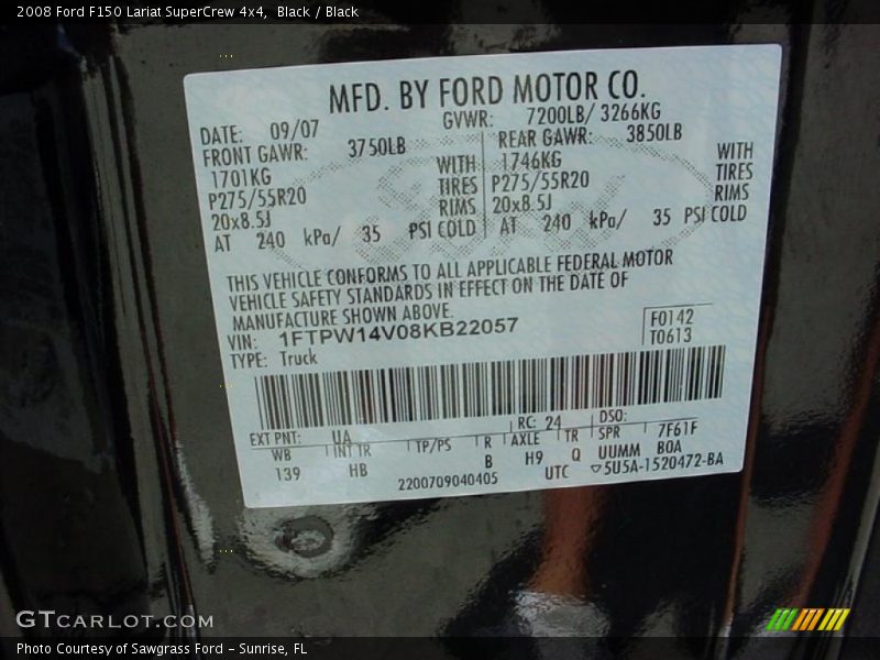 Black / Black 2008 Ford F150 Lariat SuperCrew 4x4