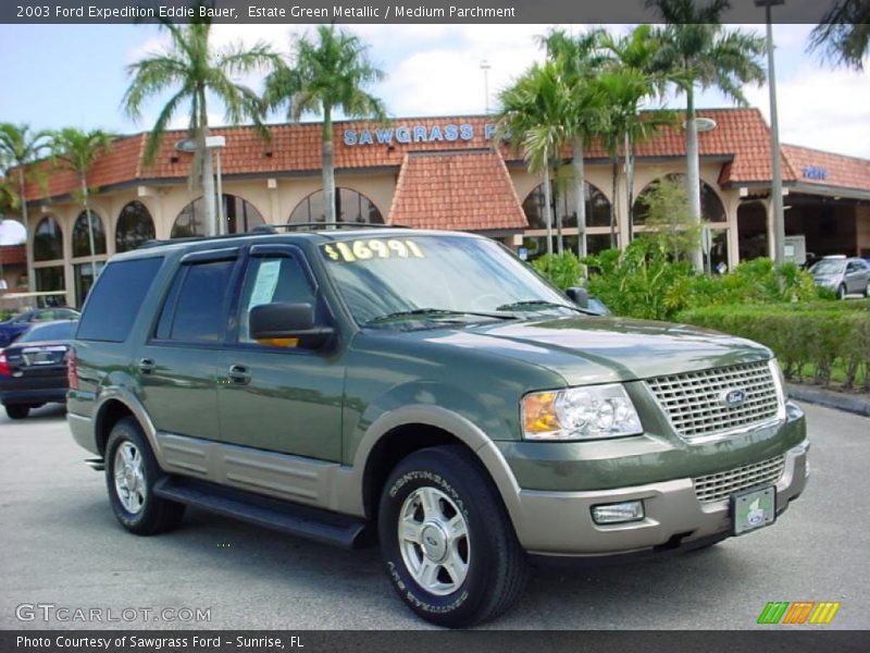 Estate Green Metallic / Medium Parchment 2003 Ford Expedition Eddie Bauer