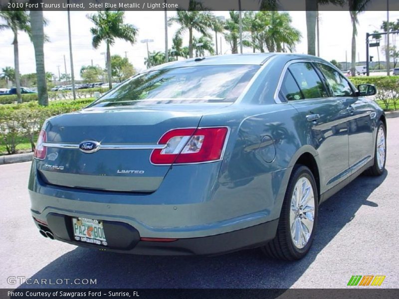 Steel Blue Metallic / Light Stone 2010 Ford Taurus Limited