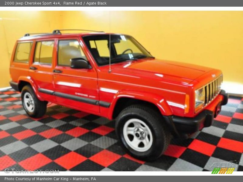 Flame Red / Agate Black 2000 Jeep Cherokee Sport 4x4