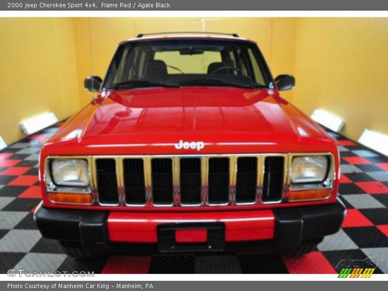 Flame Red / Agate Black 2000 Jeep Cherokee Sport 4x4