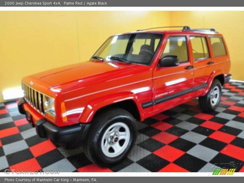 Flame Red / Agate Black 2000 Jeep Cherokee Sport 4x4