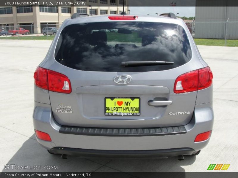 Steel Gray / Gray 2008 Hyundai Santa Fe GLS