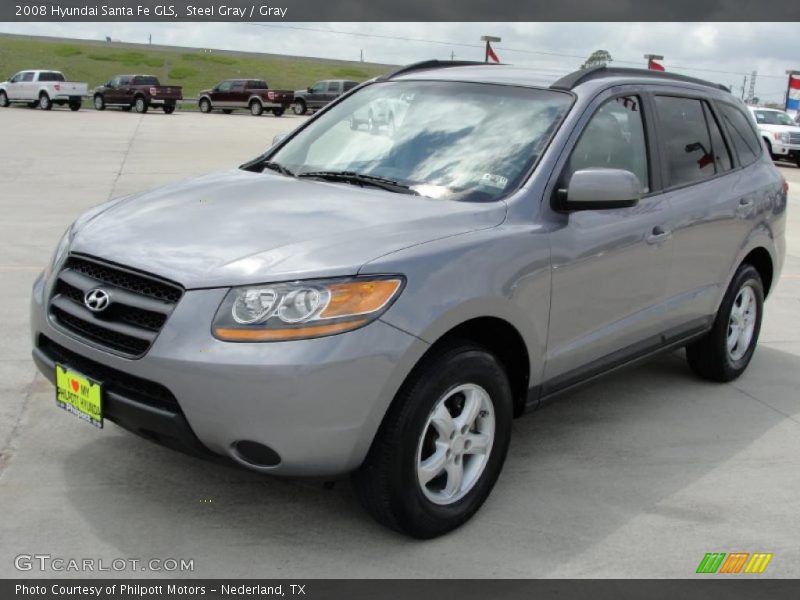 Steel Gray / Gray 2008 Hyundai Santa Fe GLS