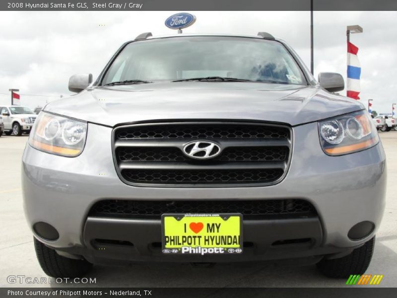 Steel Gray / Gray 2008 Hyundai Santa Fe GLS