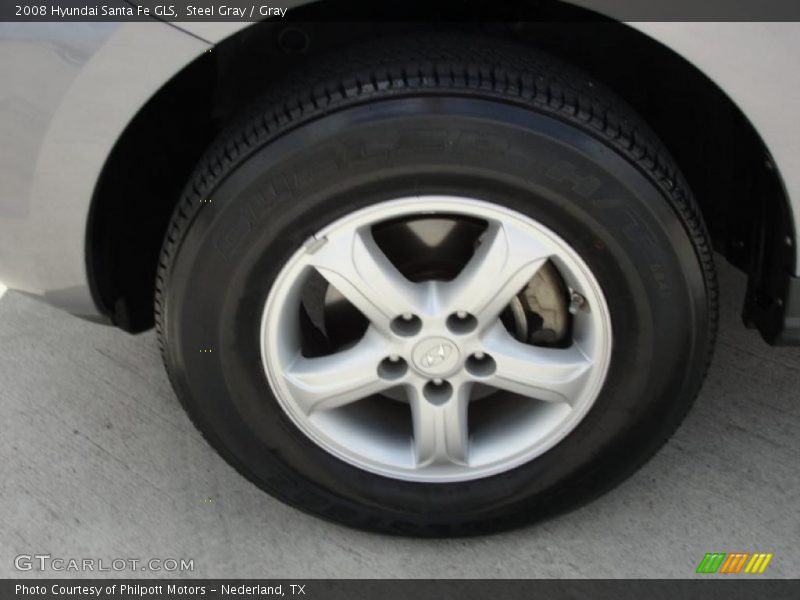 Steel Gray / Gray 2008 Hyundai Santa Fe GLS