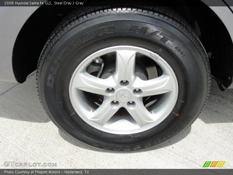 Steel Gray / Gray 2008 Hyundai Santa Fe GLS
