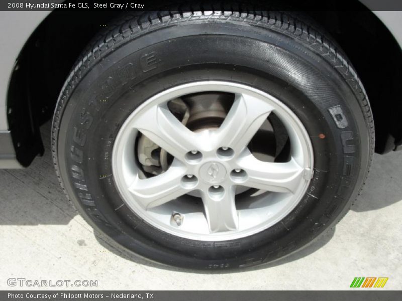 Steel Gray / Gray 2008 Hyundai Santa Fe GLS