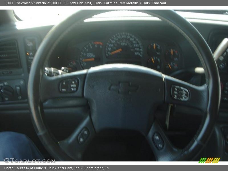 Dark Carmine Red Metallic / Dark Charcoal 2003 Chevrolet Silverado 2500HD LT Crew Cab 4x4