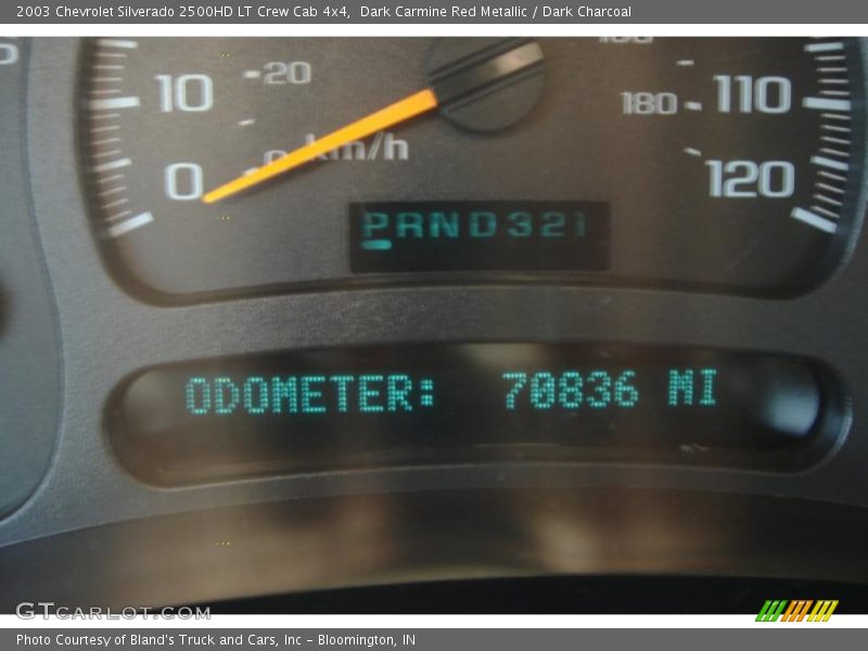 Dark Carmine Red Metallic / Dark Charcoal 2003 Chevrolet Silverado 2500HD LT Crew Cab 4x4