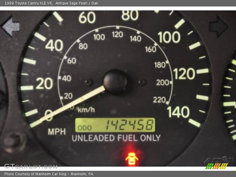 Antique Sage Pearl / Oak 1999 Toyota Camry XLE V6