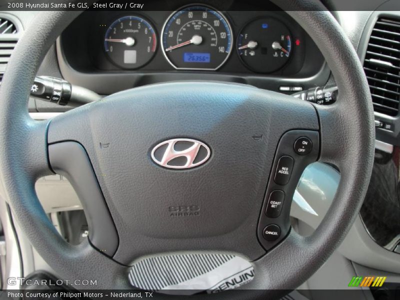 Steel Gray / Gray 2008 Hyundai Santa Fe GLS