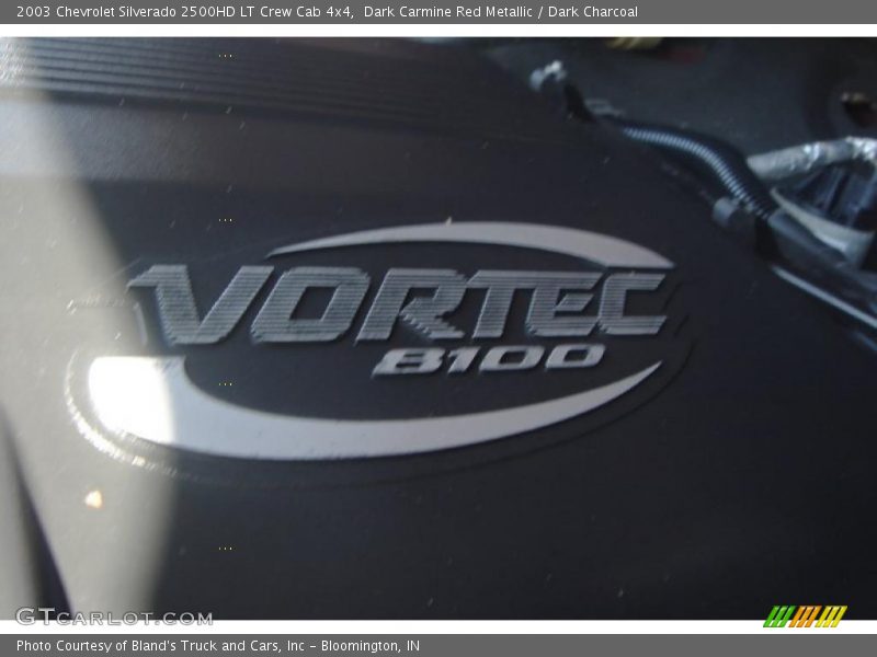 Dark Carmine Red Metallic / Dark Charcoal 2003 Chevrolet Silverado 2500HD LT Crew Cab 4x4