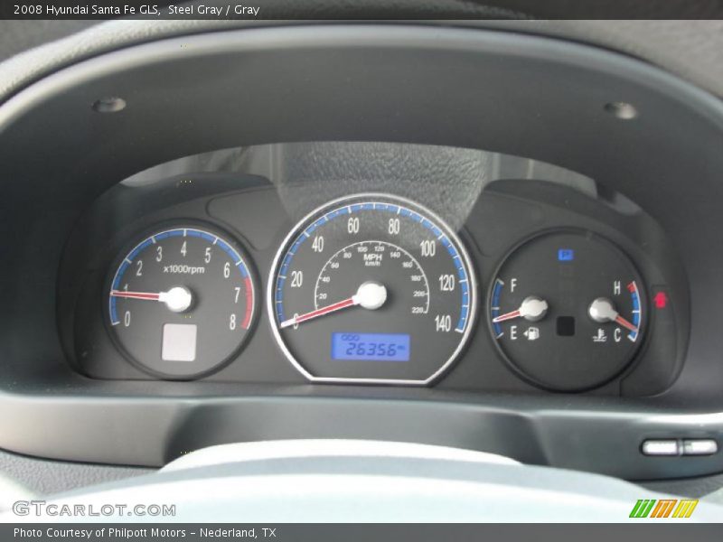 Steel Gray / Gray 2008 Hyundai Santa Fe GLS