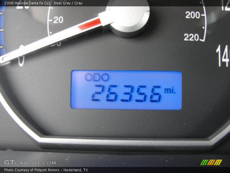 Steel Gray / Gray 2008 Hyundai Santa Fe GLS