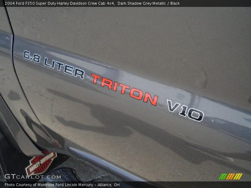 Dark Shadow Grey Metallic / Black 2004 Ford F350 Super Duty Harley Davidson Crew Cab 4x4
