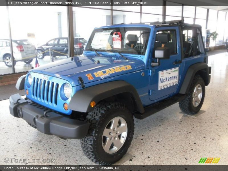 Surf Blue Pearl / Dark Slate Gray/Blue 2010 Jeep Wrangler Sport Islander Edition 4x4