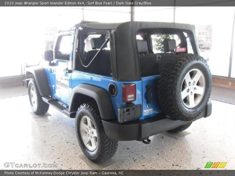 Surf Blue Pearl / Dark Slate Gray/Blue 2010 Jeep Wrangler Sport Islander Edition 4x4