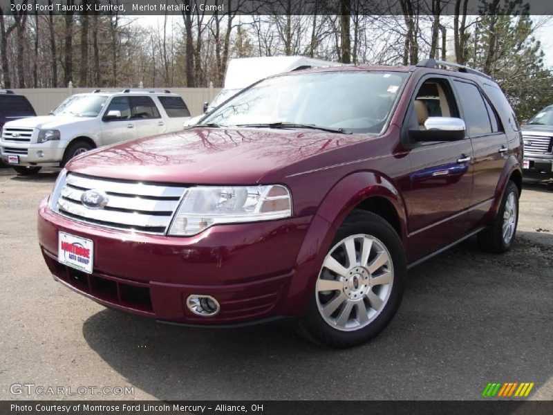 Merlot Metallic / Camel 2008 Ford Taurus X Limited