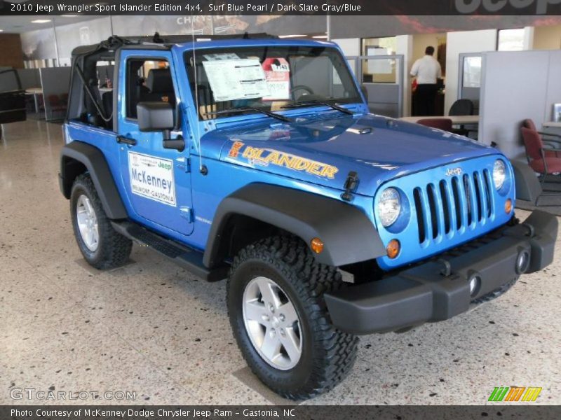 Surf Blue Pearl / Dark Slate Gray/Blue 2010 Jeep Wrangler Sport Islander Edition 4x4