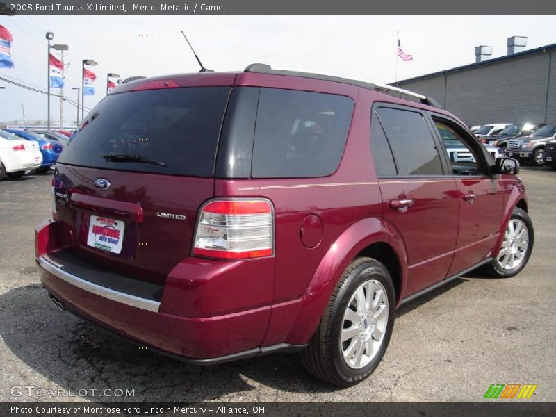 Merlot Metallic / Camel 2008 Ford Taurus X Limited