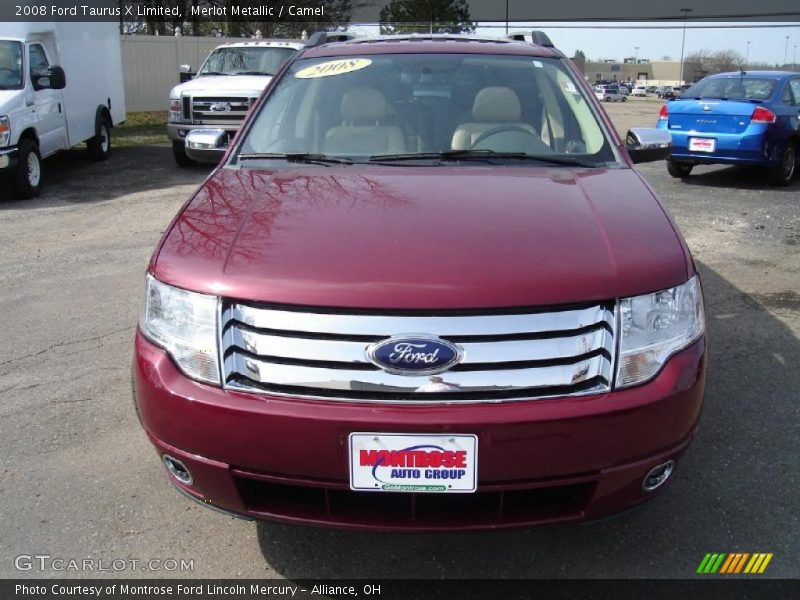 Merlot Metallic / Camel 2008 Ford Taurus X Limited