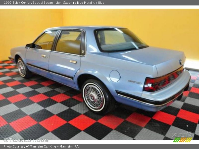Light Sapphire Blue Metallic / Blue 1992 Buick Century Special Sedan