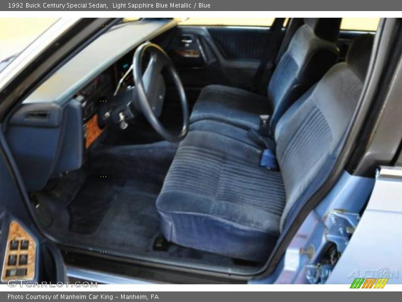 Light Sapphire Blue Metallic / Blue 1992 Buick Century Special Sedan