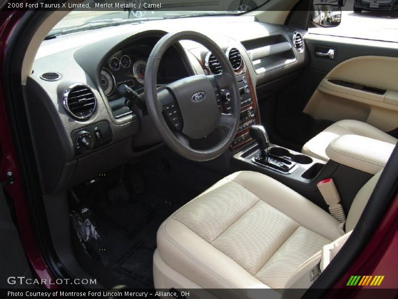 Merlot Metallic / Camel 2008 Ford Taurus X Limited