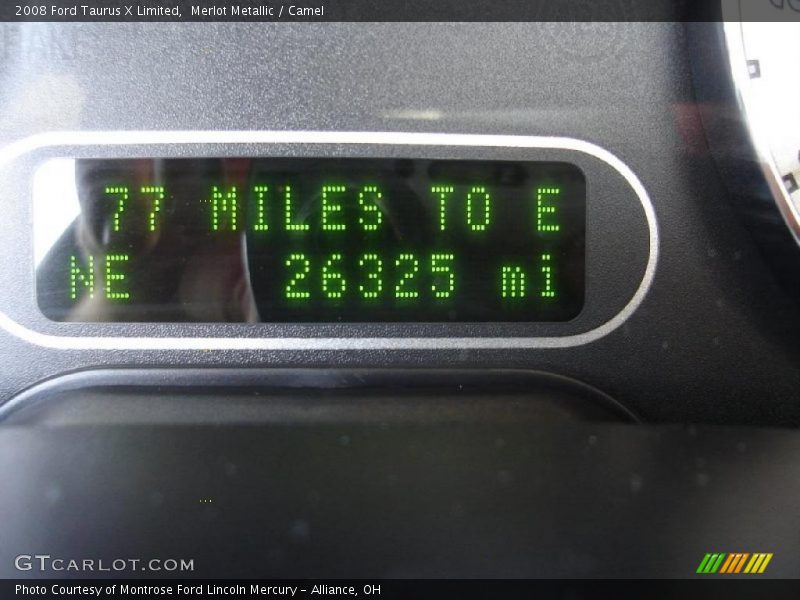 Merlot Metallic / Camel 2008 Ford Taurus X Limited