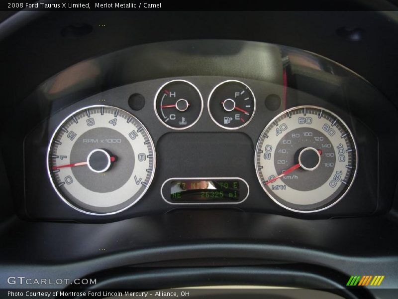 Merlot Metallic / Camel 2008 Ford Taurus X Limited