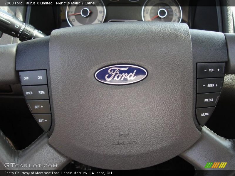 Merlot Metallic / Camel 2008 Ford Taurus X Limited
