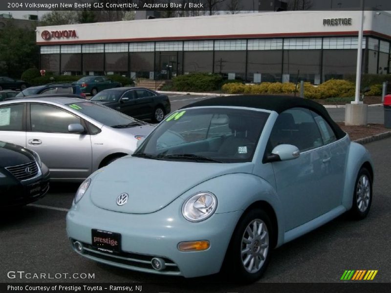 Aquarius Blue / Black 2004 Volkswagen New Beetle GLS Convertible