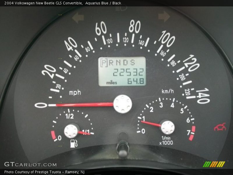 Aquarius Blue / Black 2004 Volkswagen New Beetle GLS Convertible