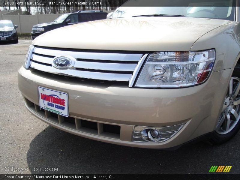 Titanium Green Metallic / Camel 2008 Ford Taurus SEL