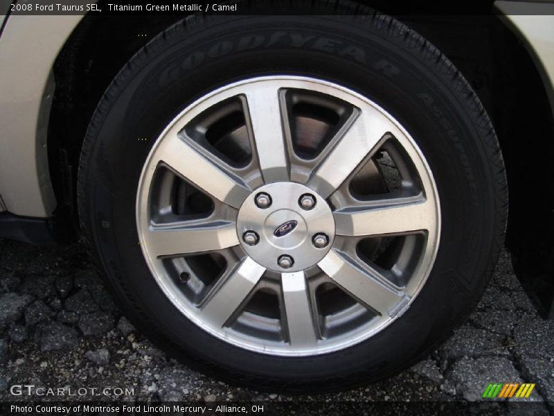 Titanium Green Metallic / Camel 2008 Ford Taurus SEL