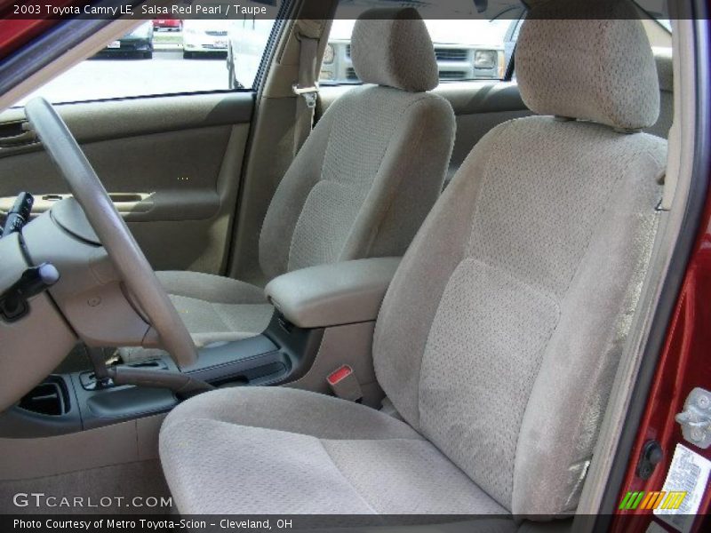 Salsa Red Pearl / Taupe 2003 Toyota Camry LE
