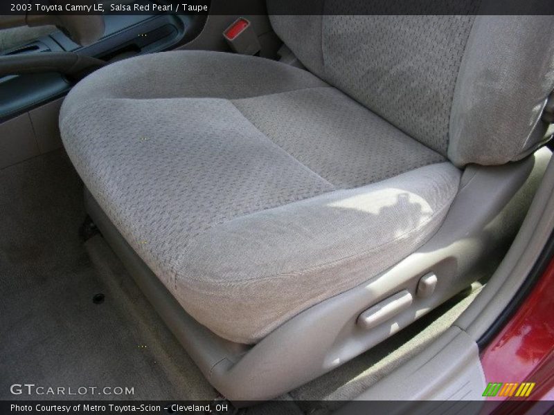 Salsa Red Pearl / Taupe 2003 Toyota Camry LE