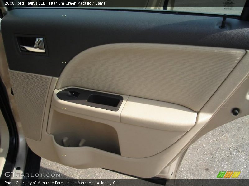 Titanium Green Metallic / Camel 2008 Ford Taurus SEL