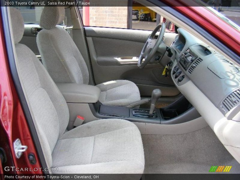 Salsa Red Pearl / Taupe 2003 Toyota Camry LE