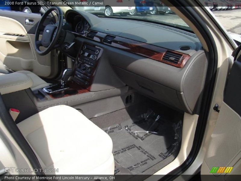 Titanium Green Metallic / Camel 2008 Ford Taurus SEL