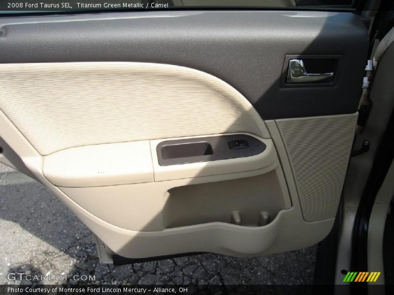 Titanium Green Metallic / Camel 2008 Ford Taurus SEL