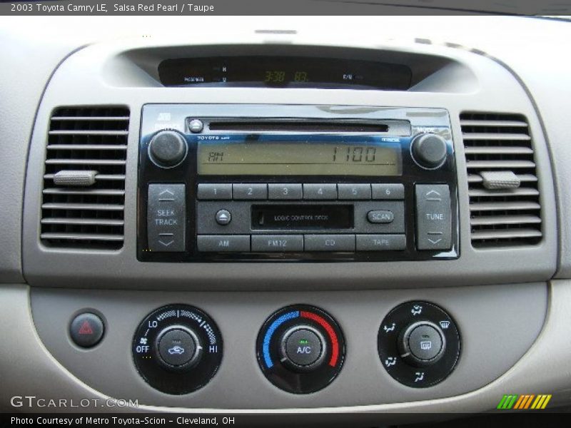 Salsa Red Pearl / Taupe 2003 Toyota Camry LE