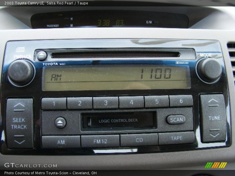 Salsa Red Pearl / Taupe 2003 Toyota Camry LE
