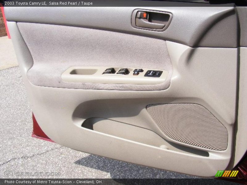 Salsa Red Pearl / Taupe 2003 Toyota Camry LE