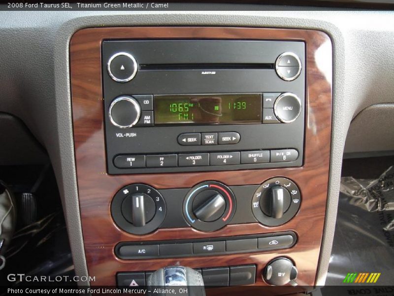 Titanium Green Metallic / Camel 2008 Ford Taurus SEL