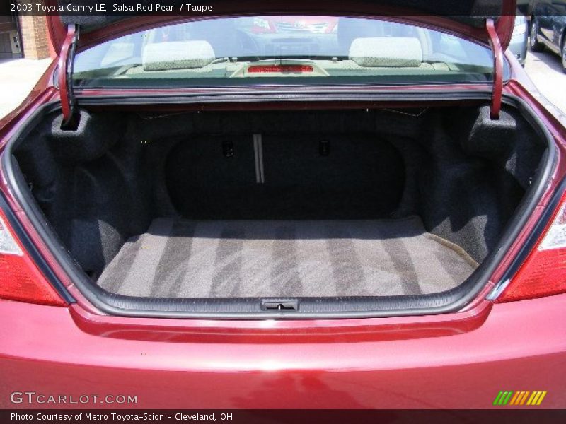 Salsa Red Pearl / Taupe 2003 Toyota Camry LE