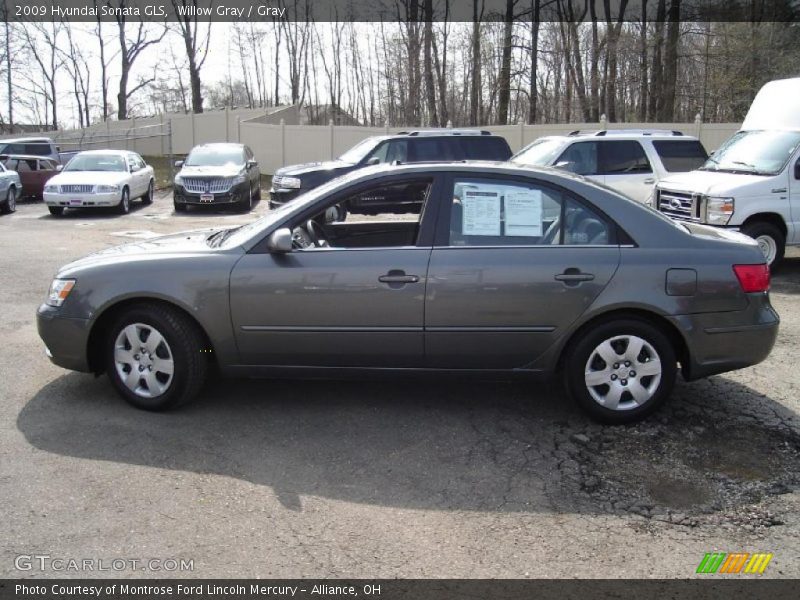Willow Gray / Gray 2009 Hyundai Sonata GLS