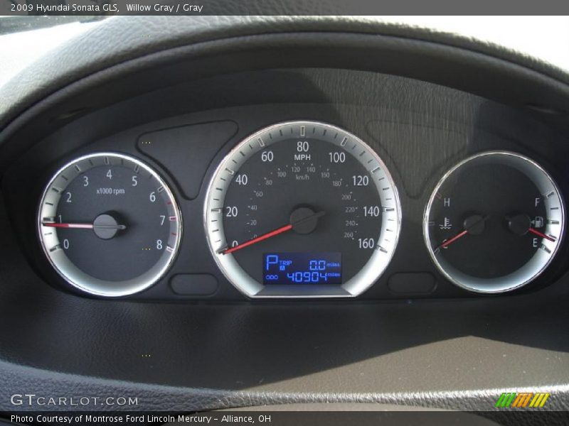 Willow Gray / Gray 2009 Hyundai Sonata GLS