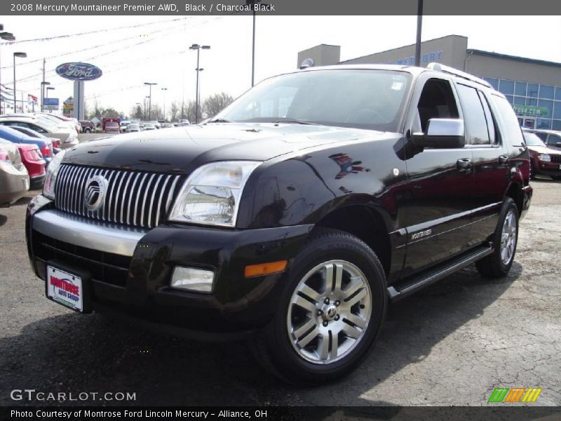 Black / Charcoal Black 2008 Mercury Mountaineer Premier AWD